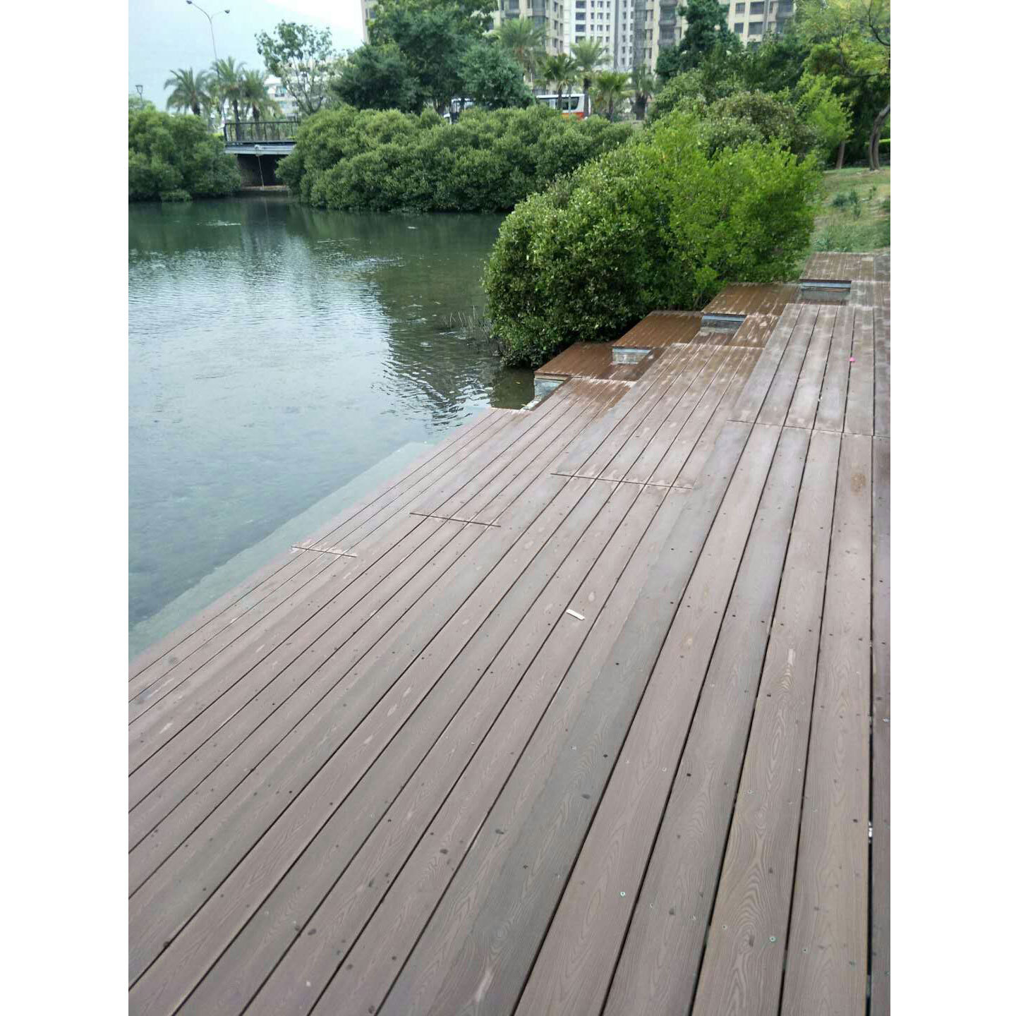 ps仿木铝塑地板140x30h样品 耐候抗裂 景观公园 艺馆花架吊桥板材
