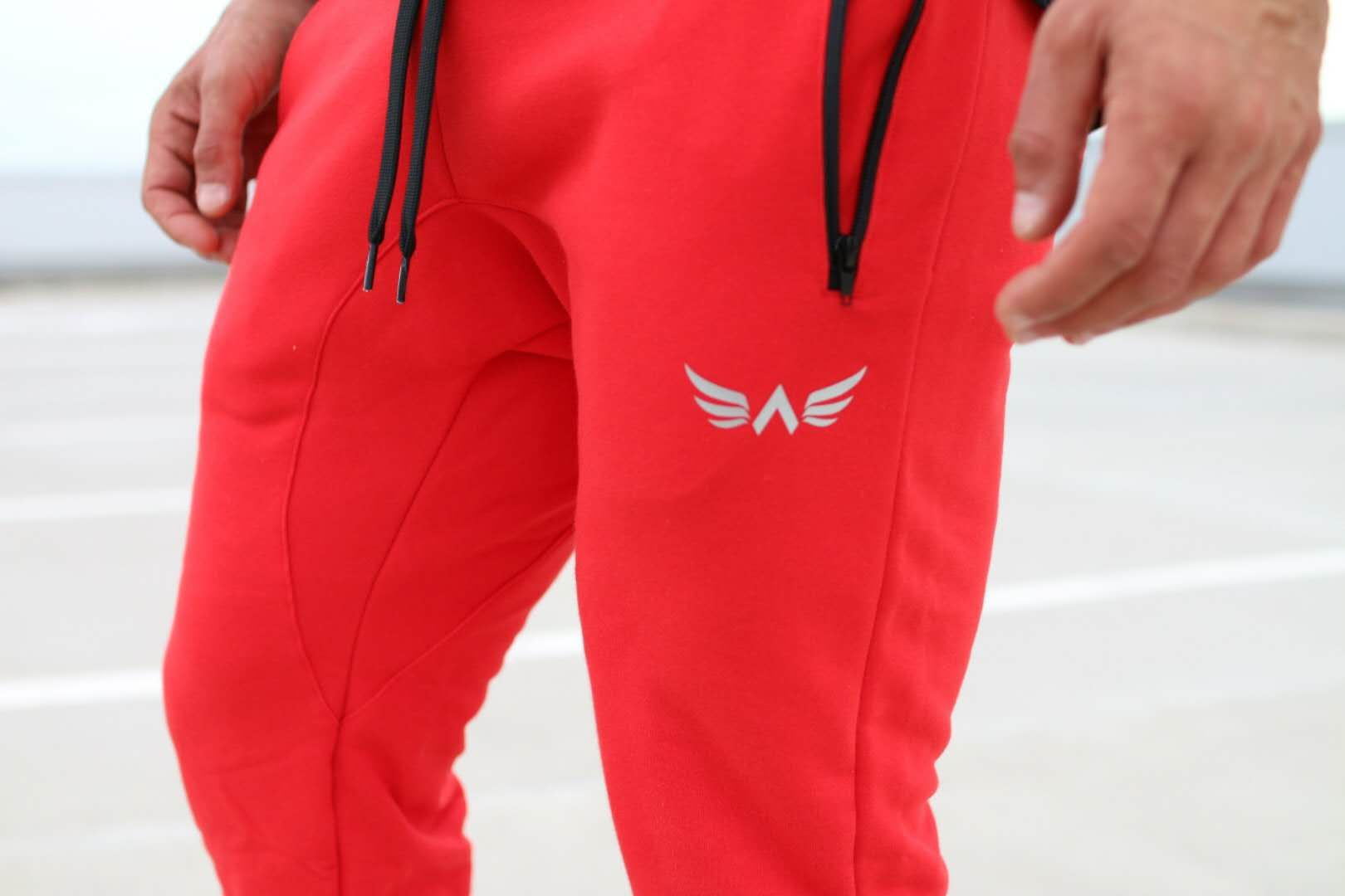 新款肌肉男式长裤春秋季兄弟修身训练男跑步运动欧美裤小脚裤批发