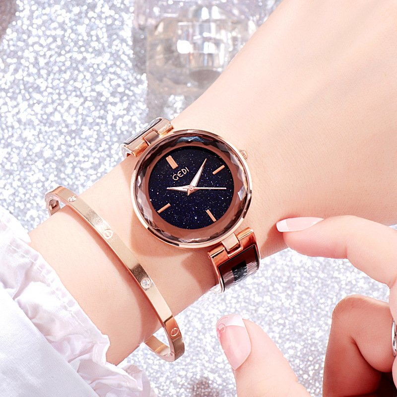 2020新款钢带手表女星空网红女士手表女抖音同款手表防水时尚潮流