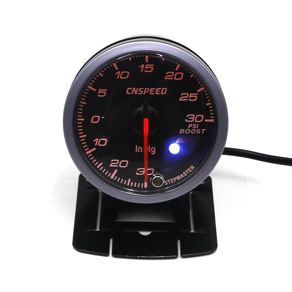 5寸(60mm)黑面带支架涡轮增压表psi