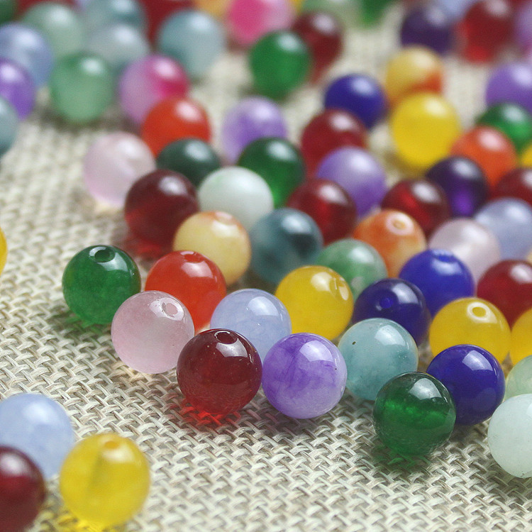 wholesale stall 4.6. 8.~ 13mm jade beads yunnan colorful jade beads jade loose beads jewelry accessories beads