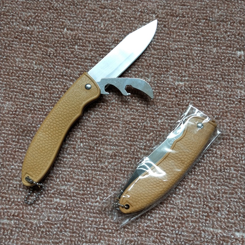 塑料柄折叠刀 黄折刀 水果刀 两元地摊货源 2元商品临沂厂家批发