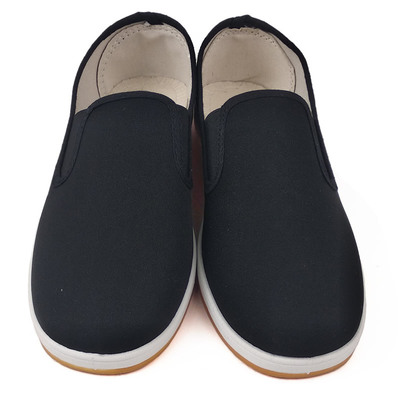 防水黑色耐磨懒人工作劳保休闲中青年布鞋防滑男女黑色