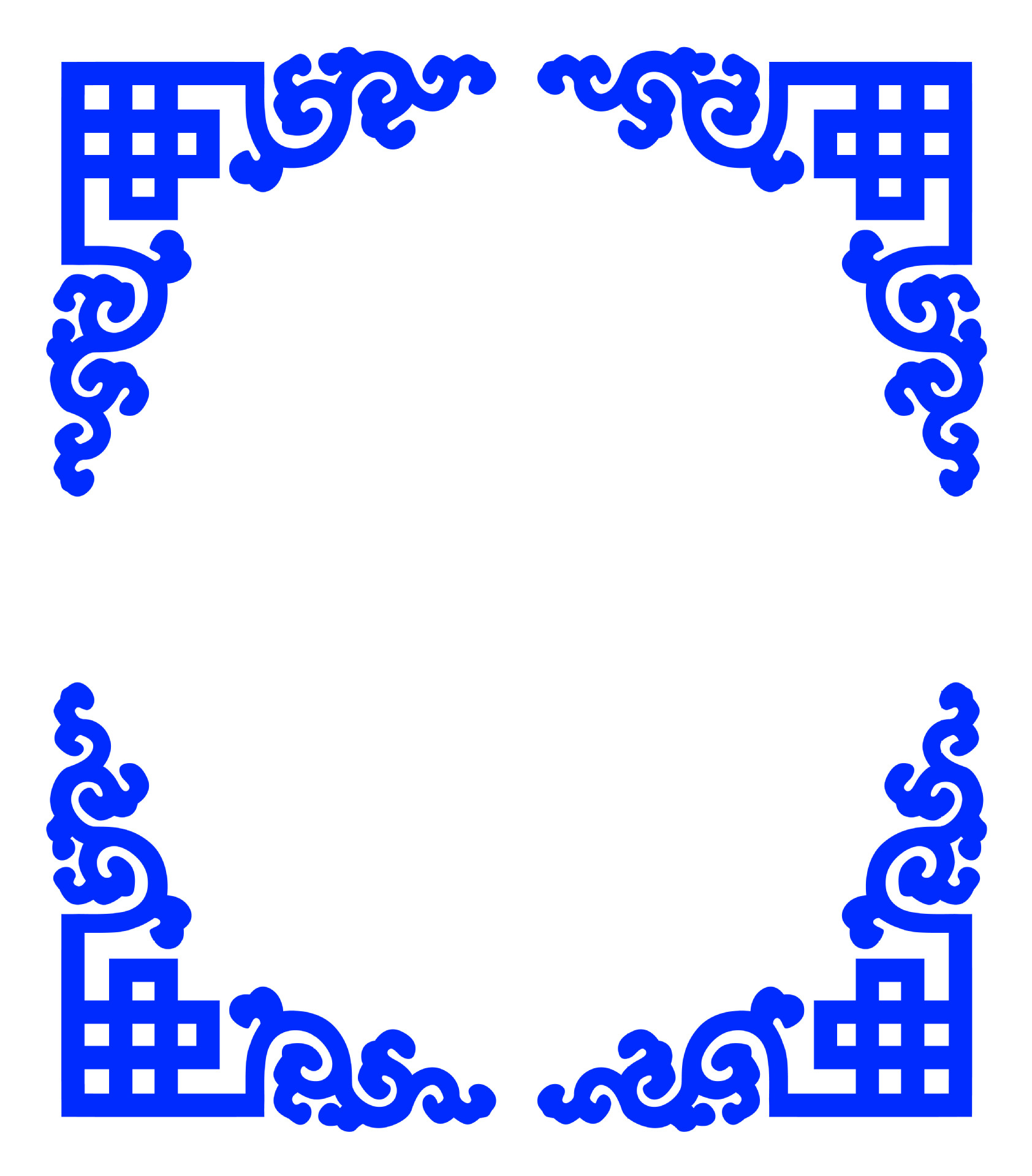 创意中国风幼儿园墙贴 无纺布边角古典花纹装饰墙贴工厂直销定制