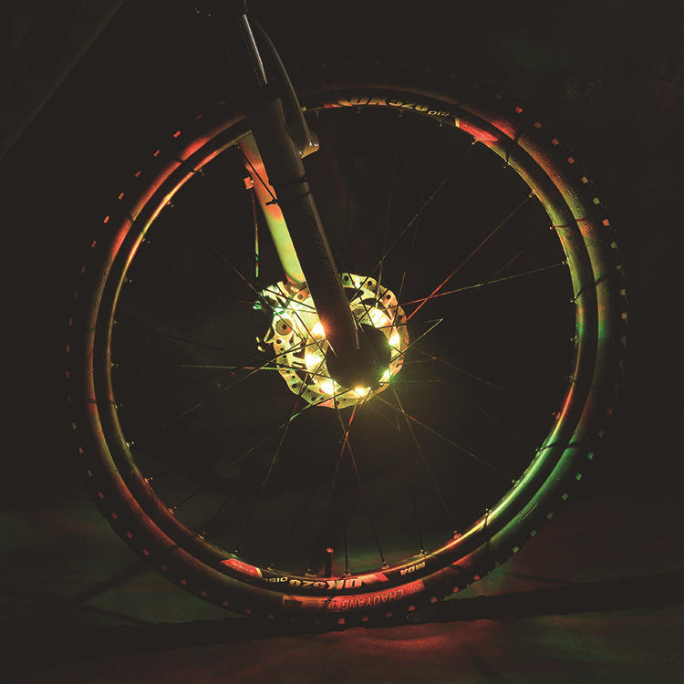 l05b 跨境充电自行车灯,山地车自行车装饰灯花鼓灯,自行车配件
