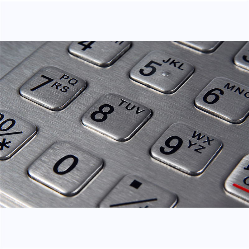 厂家直销atm机按钮密码金属键盘银行防损自助终端金融专用键盘