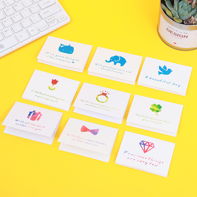创意新款韩国创意小卡片 生日贺卡节日活动心愿留言卡 祝福卡303