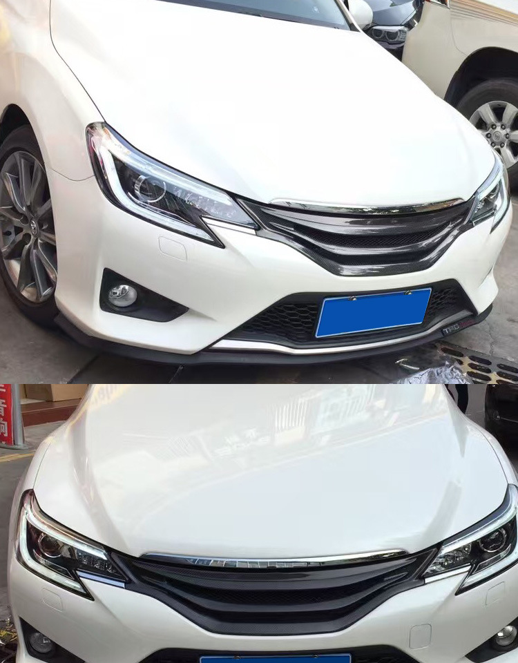 适用2014-2018锐志中网新锐志gs前面罩碳纤/树脂中网改装x标中网