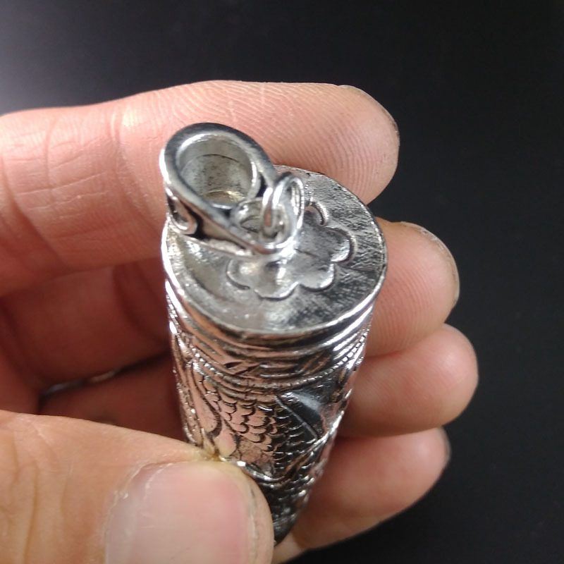 摸金校尉摸金符挂件 穿山甲爪子包银套 藏银合金爪角银套