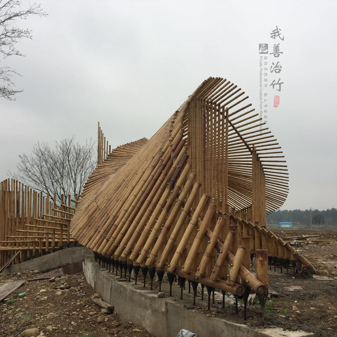 厂家承接设计竹子装饰竹楼竹景观竹长廊竹材装修竹桥竹建筑竹房子