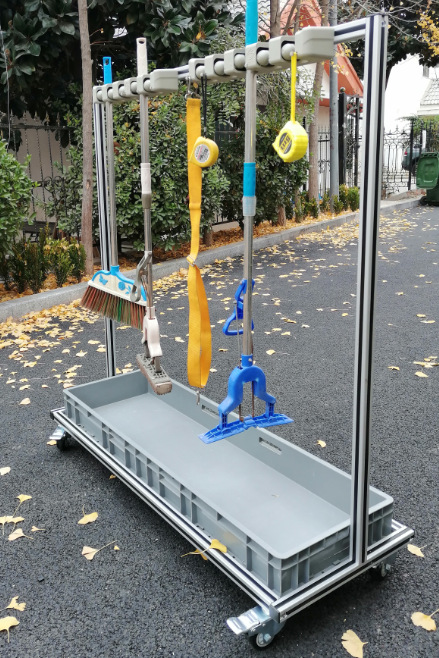 线棒拖把架铝型材拖把架子扫帚拖把架子车间清洁工具放置架