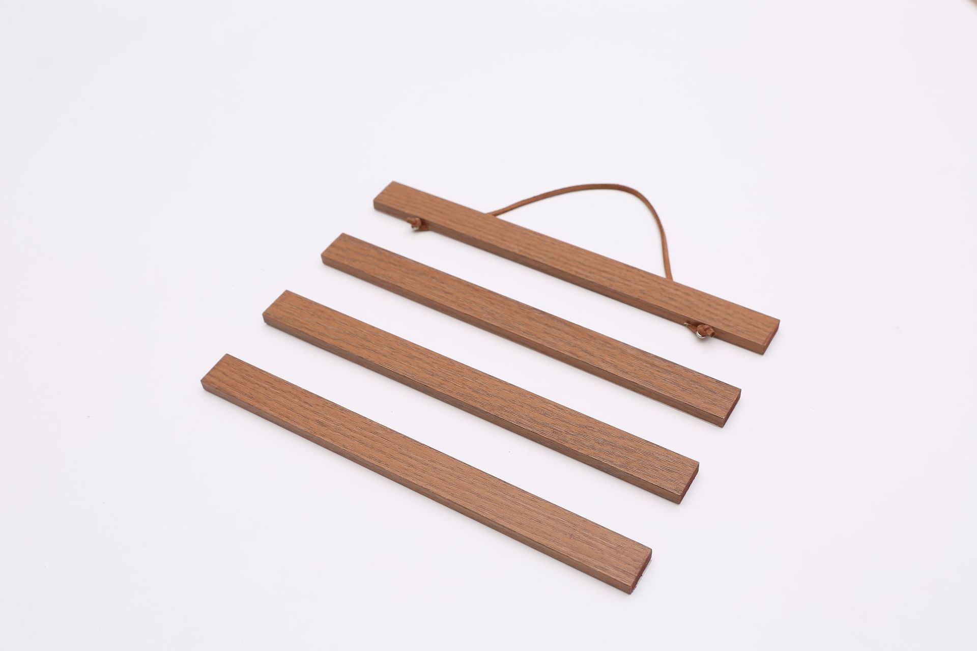 厂家直销创意diy柚木磁铁挂轴客厅沙发背景装饰画杆实木画轴批发