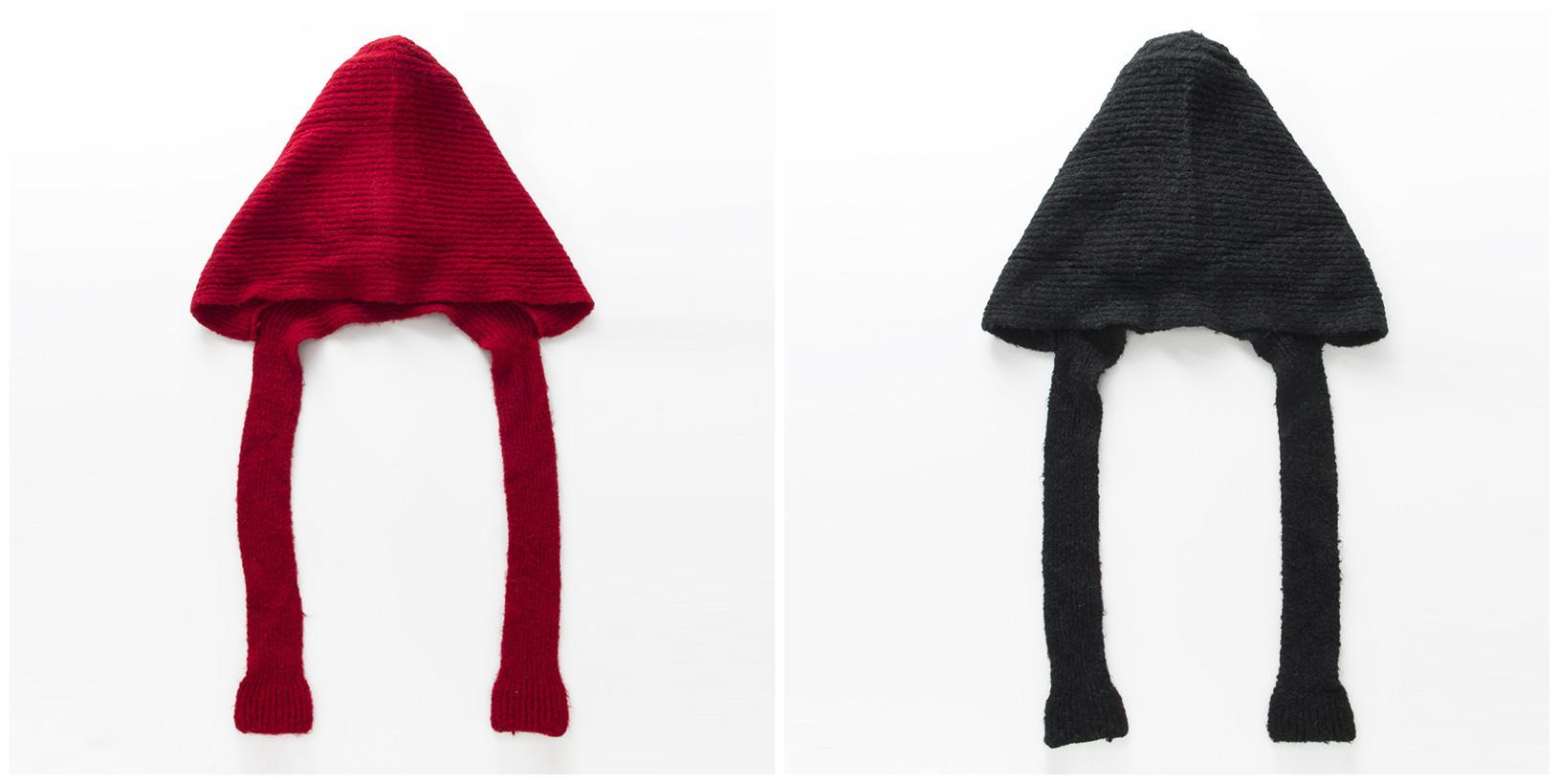 秋冬季女士针织狼外婆复古羊毛毛线柔软保暖休闲小红帽护耳帽子