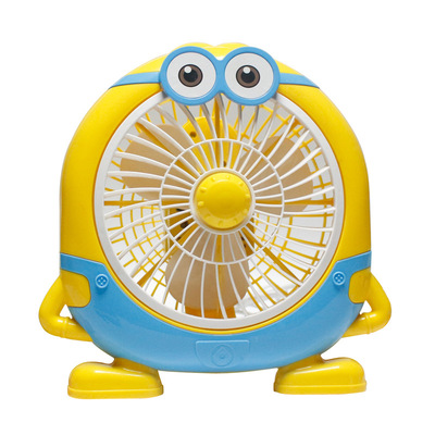 小黄人电风扇卡通学生宿舍寝室转页扇台式台扇家用床头办公室风扇
