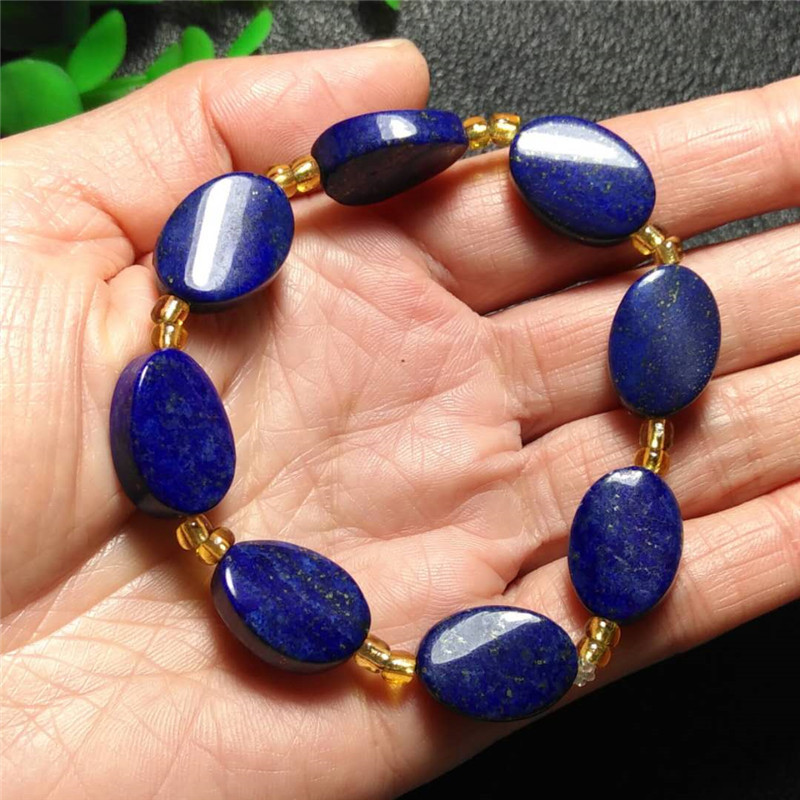 珠宝批发a货荧光方形青金石手串帝王青金石手串手链