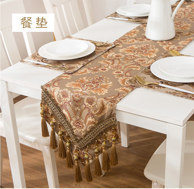 欧式桌旗餐桌旗茶几旗电视柜旗餐垫床旗一件代发