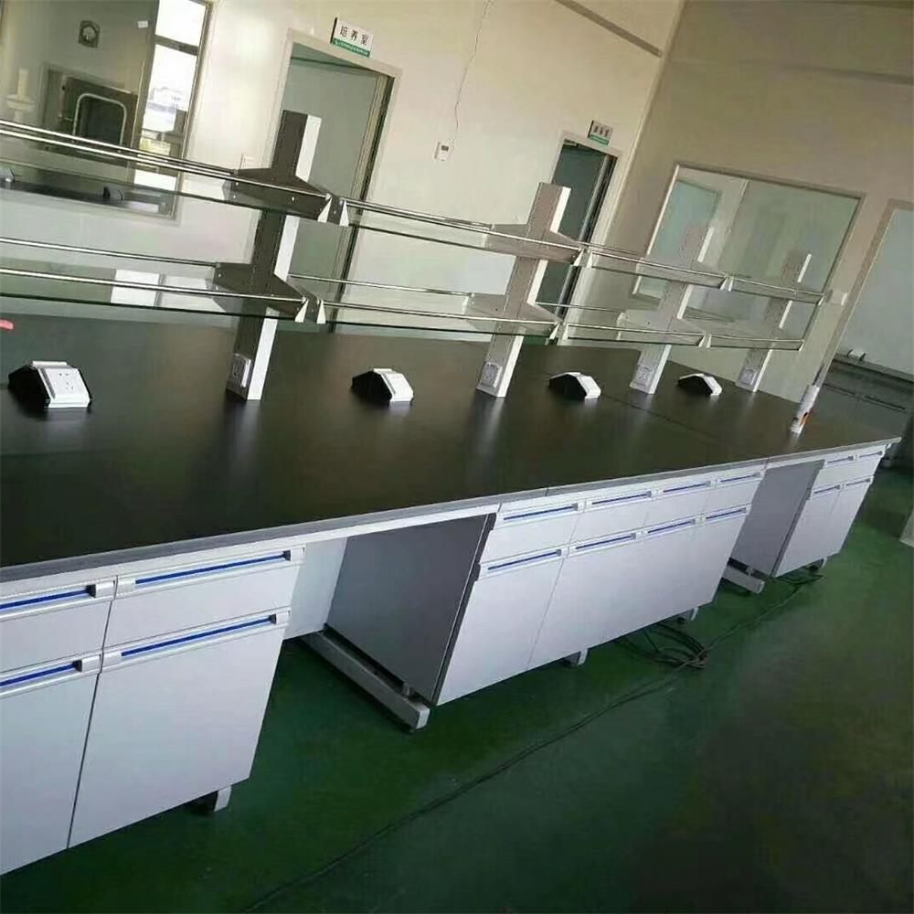 实验室工作台理化板实验台试厂家钢木实验台试剂架