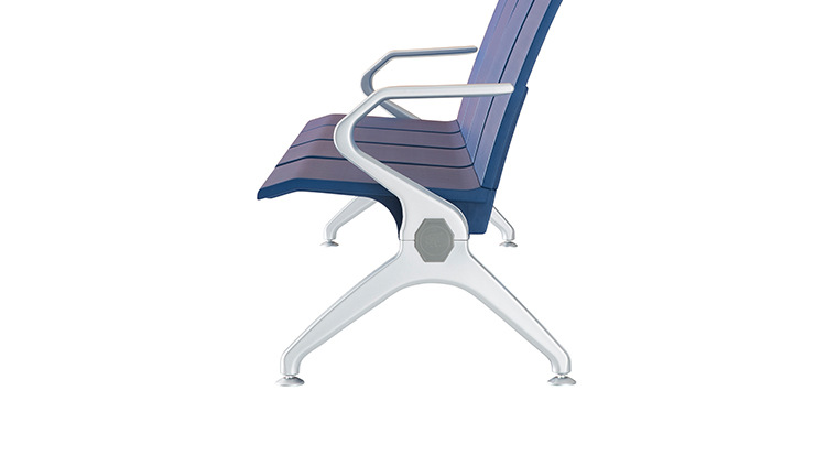 恒发绅徕仕批发 机场椅等候椅 pu皮面靠背公共排椅 钢板制排椅