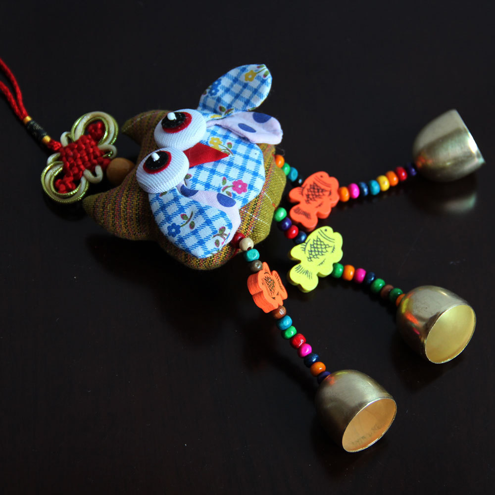 民族风绣花风铃 diy布艺车挂 家居门铃挂件 创意手工艺品批发