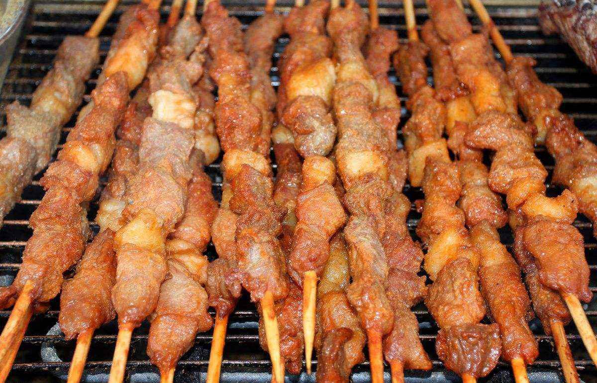 香辛生羊肉大串内蒙草原散养清真烧烤食材新疆大鸭肉串 4包*45串