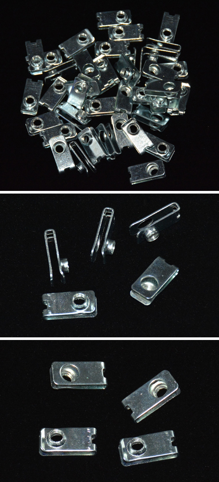 汽车牌照卡扣固定底座牌照固定铁片卡子车用固定卡扣铁卡扣夹片