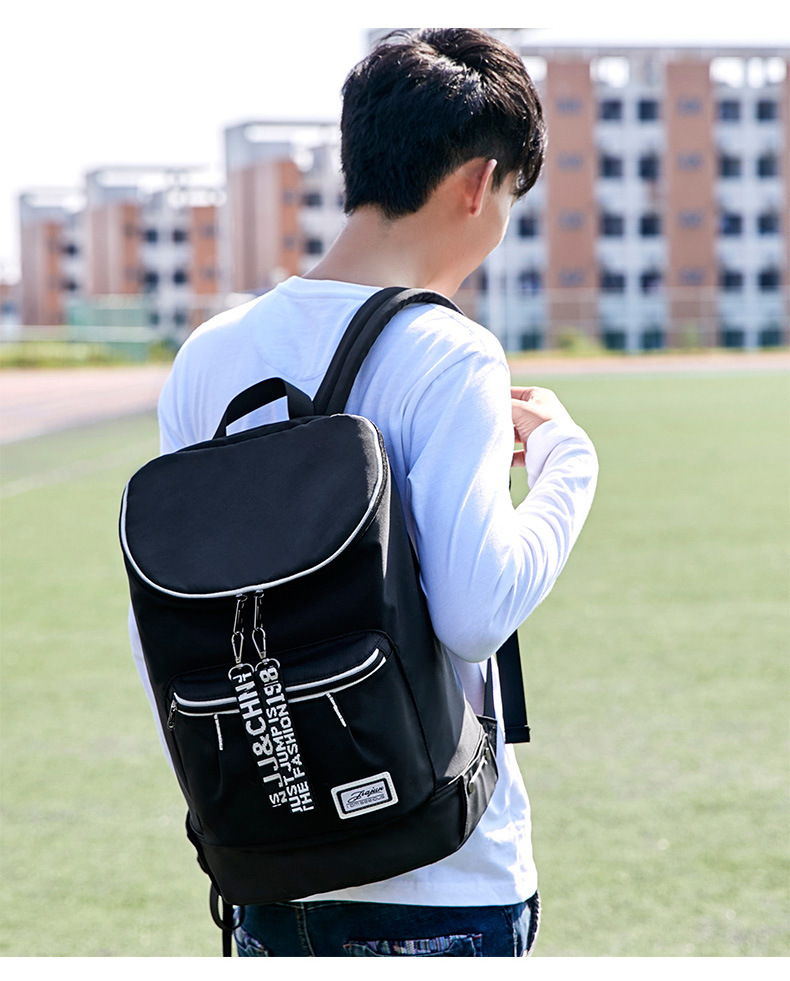 跨境专供男士休闲防水旅行电脑包青年个性背包大学生书包男双肩包