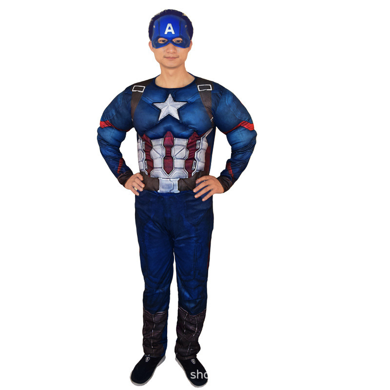 圣诞节儿童钢铁侠cosplay动漫服装肌肉款角色扮演表演服装成人