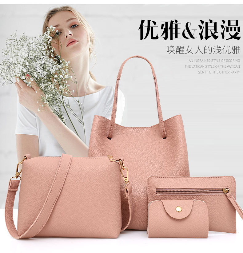 2020 New Women's Bag Fashion Combination Bags Four-Piece Handbag Shoulder Messenger Bag Match Sets Women's Bag Wholesale