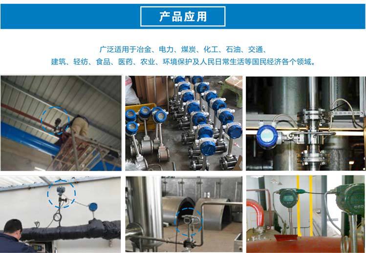 卡装式对夹式涡街流量计测量氧气压缩空气 经济适用安装简便