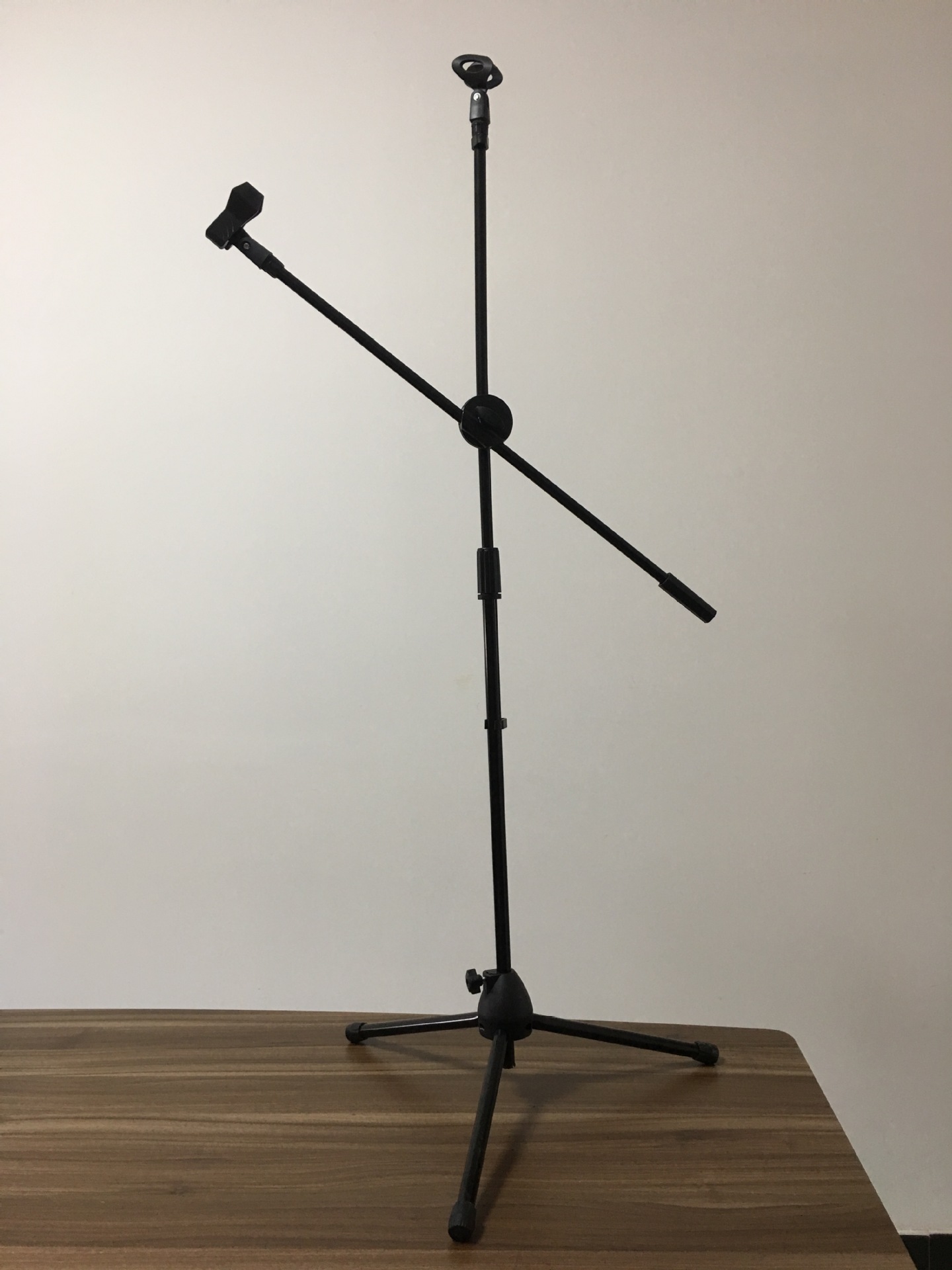 话筒支架落地架专业舞台演出麦克风支架落地式金属双头话筒支架