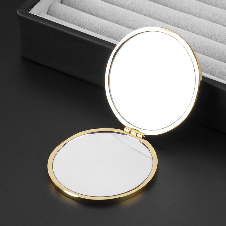 深圳厂家折叠化妆镜定制不锈钢小镜子特卖方形金属镜子礼品