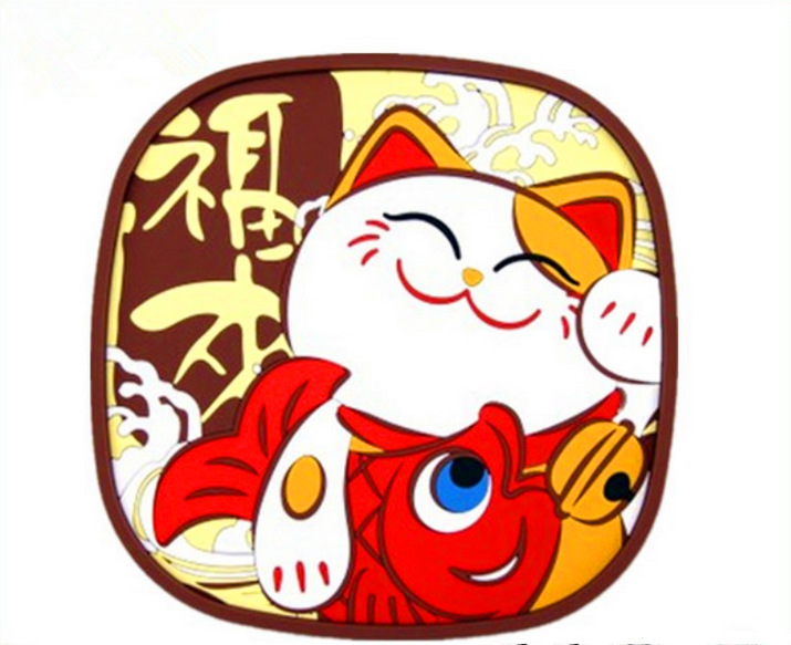 手机止滑垫_厂家软胶卡通招财猫汽车摆饰防滑垫 车用手机 - 阿里巴巴