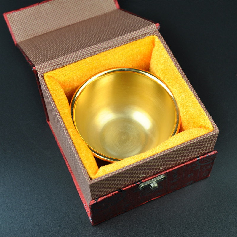 景泰蓝小金碗纯手工铜胎掐丝珐琅鎏金仿古宝相莲纹老北京特色收藏