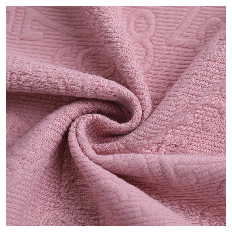 Knitted Fabric Elastic Jacquard Air Layer Knitted Fabric Weft Knitted Cotton Polyester Yarn Fashion Home Textile Baby Fabric