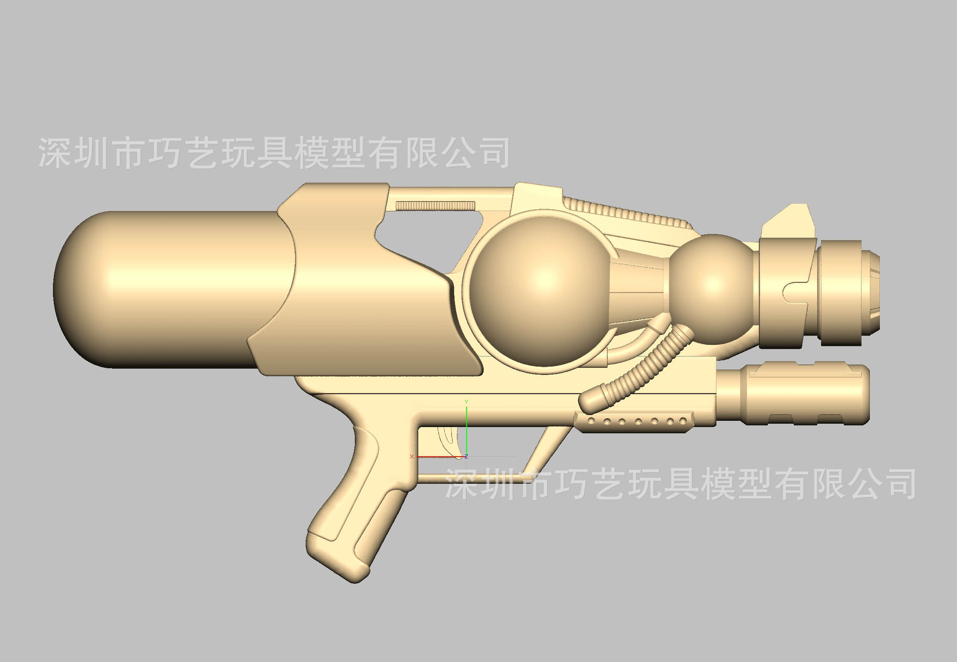 手办抄数 freeform画图 逆向设计 水枪3d打印手板模型快速成型