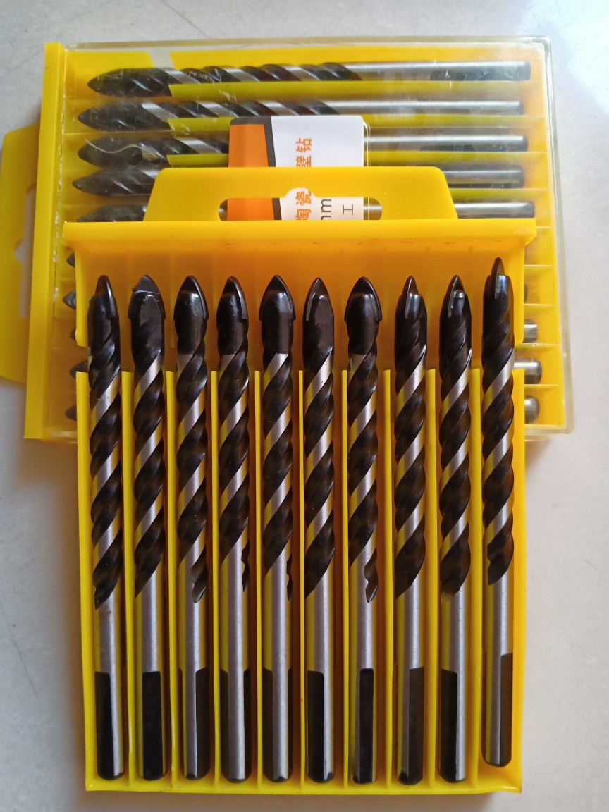 批发黑色三角钻高档合金多功能陶瓷墙壁钻麻花三角钻头