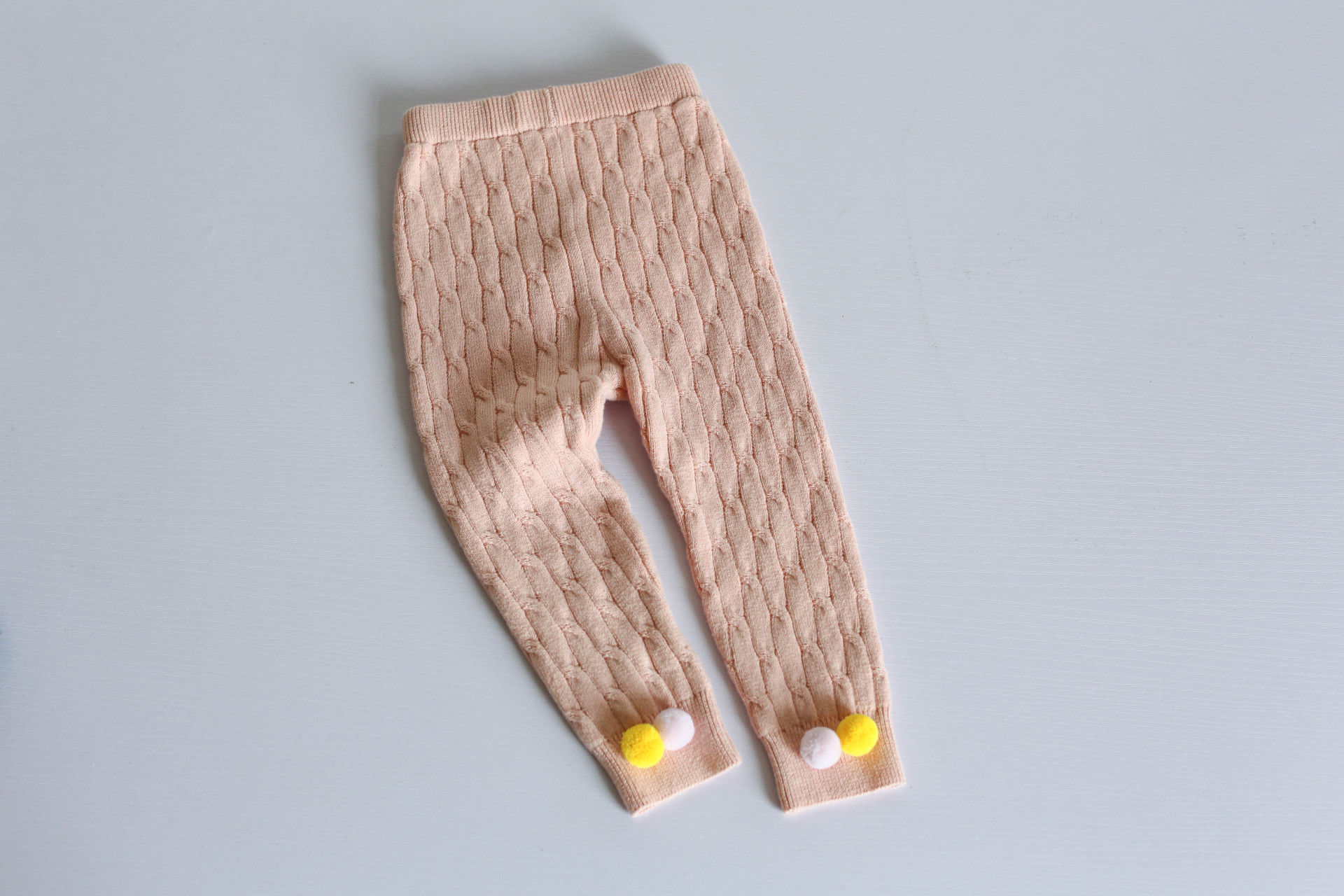 新款婴儿秋冬柔软针织打底裤 女宝宝纯棉毛线裤 小童百搭长裤