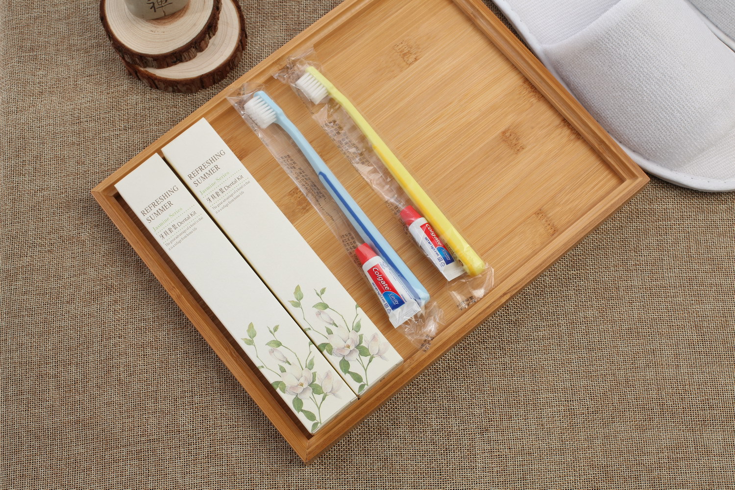 宾馆酒店一次性用品一次性秸秆牙刷梳子客房洗漱套装定制现货包邮