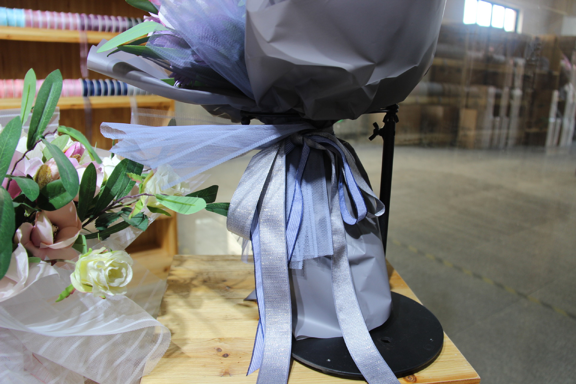 新品棉质条纹丝带 花束diy辅料制作材料鲜花包装织带花店用品批发