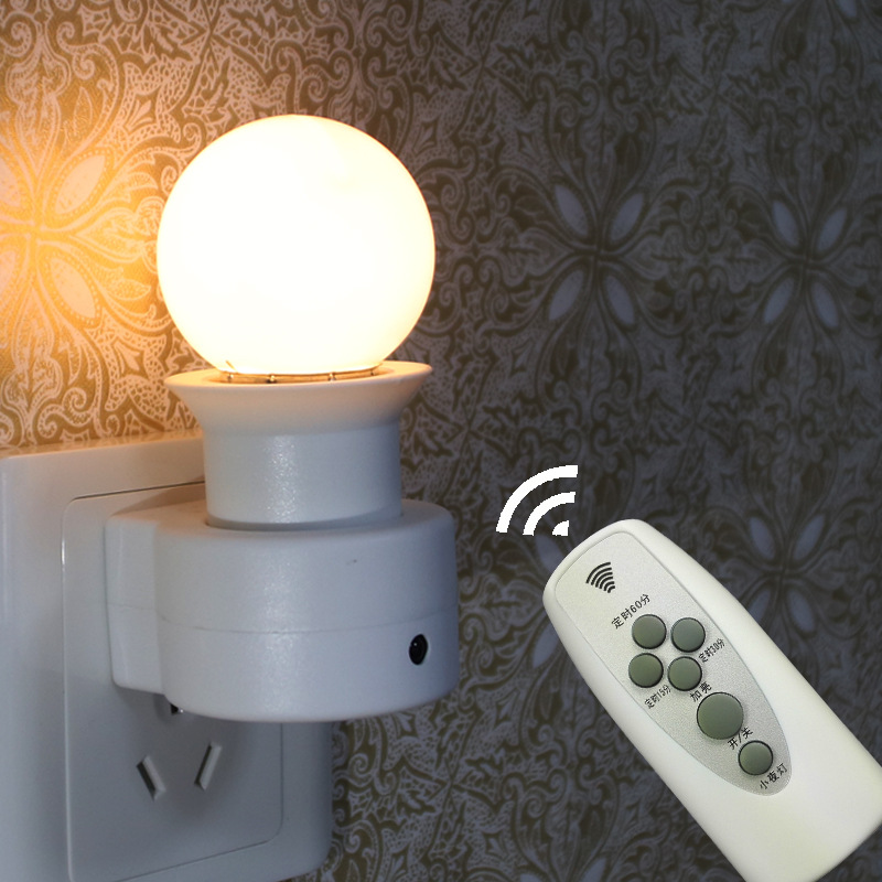 智能led遥控小夜灯插电 卧室夜光床头小灯壁灯起夜喂奶插座灯具