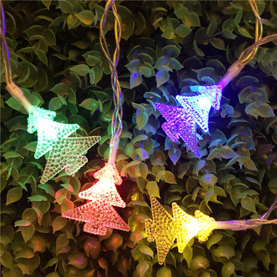 爆款亚马逊led圣诞树风铃灯串 圣诞彩灯闪灯串灯节日家居造型灯