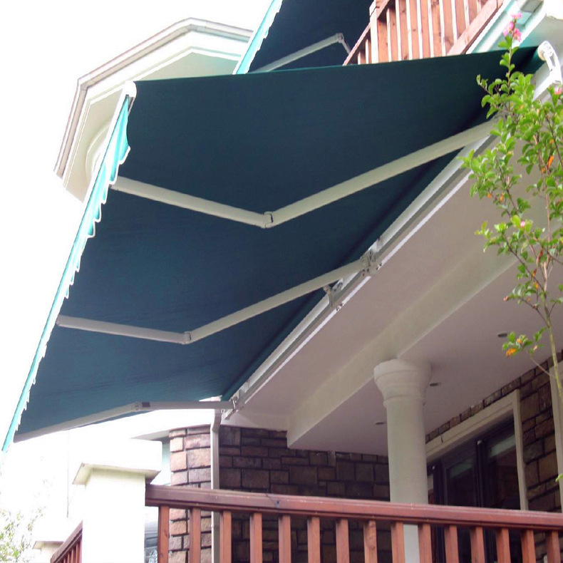 定制法式曲臂伸缩遮阳篷 铝合金伸缩遮阳棚 西餐厅咖啡厅伸缩雨蓬