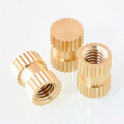 厂家直销环保注塑单通盲孔m4*6*8铜螺母 铜嵌件