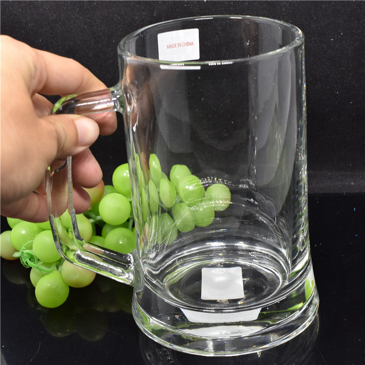 特价高白料 青苹果大号650ml扎啤杯 玻璃杯 茶杯 酒杯 水杯