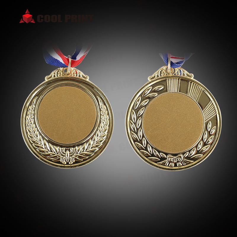 Thermal Transfer Printing Factory Direct Sales Customized Company Commemorative Metal Medal Blank Marathon Games Zinc Alloy Medal