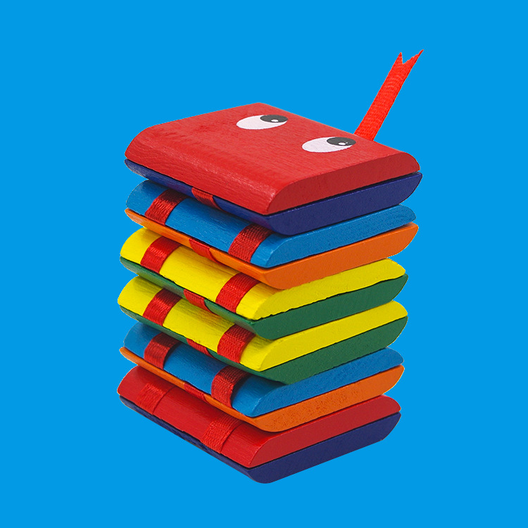 经典木制多彩翻板 魔术小翻板彩色 手眼协调 益智智力溜溜板玩具