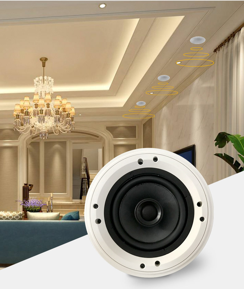 新品无线有源蓝牙喇叭吸顶音响 家用天花吊顶音箱背景音乐主机