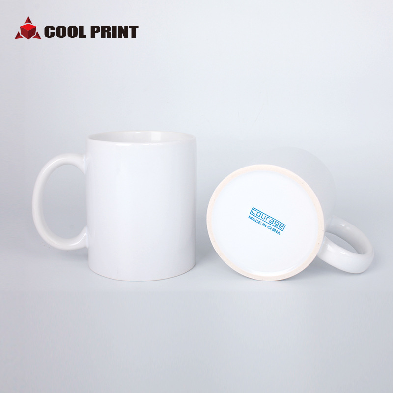 Factory Wholesale Super Export White Cup Heat Transfer Coating Blank Mug Gold Standard White Porcelain Cup Dishwasher