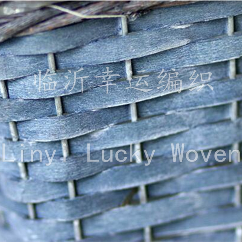 Lucky Woven High-Grade Gardening Wood Basket Wood Piece Flowerpot Wooden Craftwork Basket Gardening Cane Basket