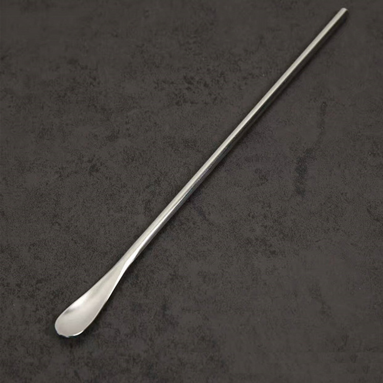 304不锈钢搅拌勺时尚加长咖啡勺拉丝不锈钢小药勺长柄取样勺餐勺